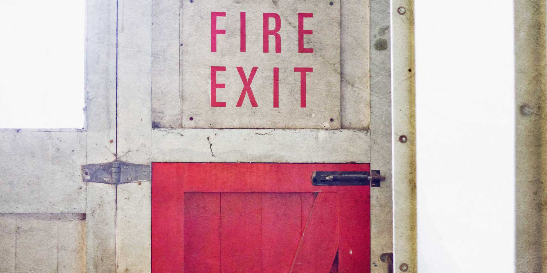 Creative image of old fire exit doors