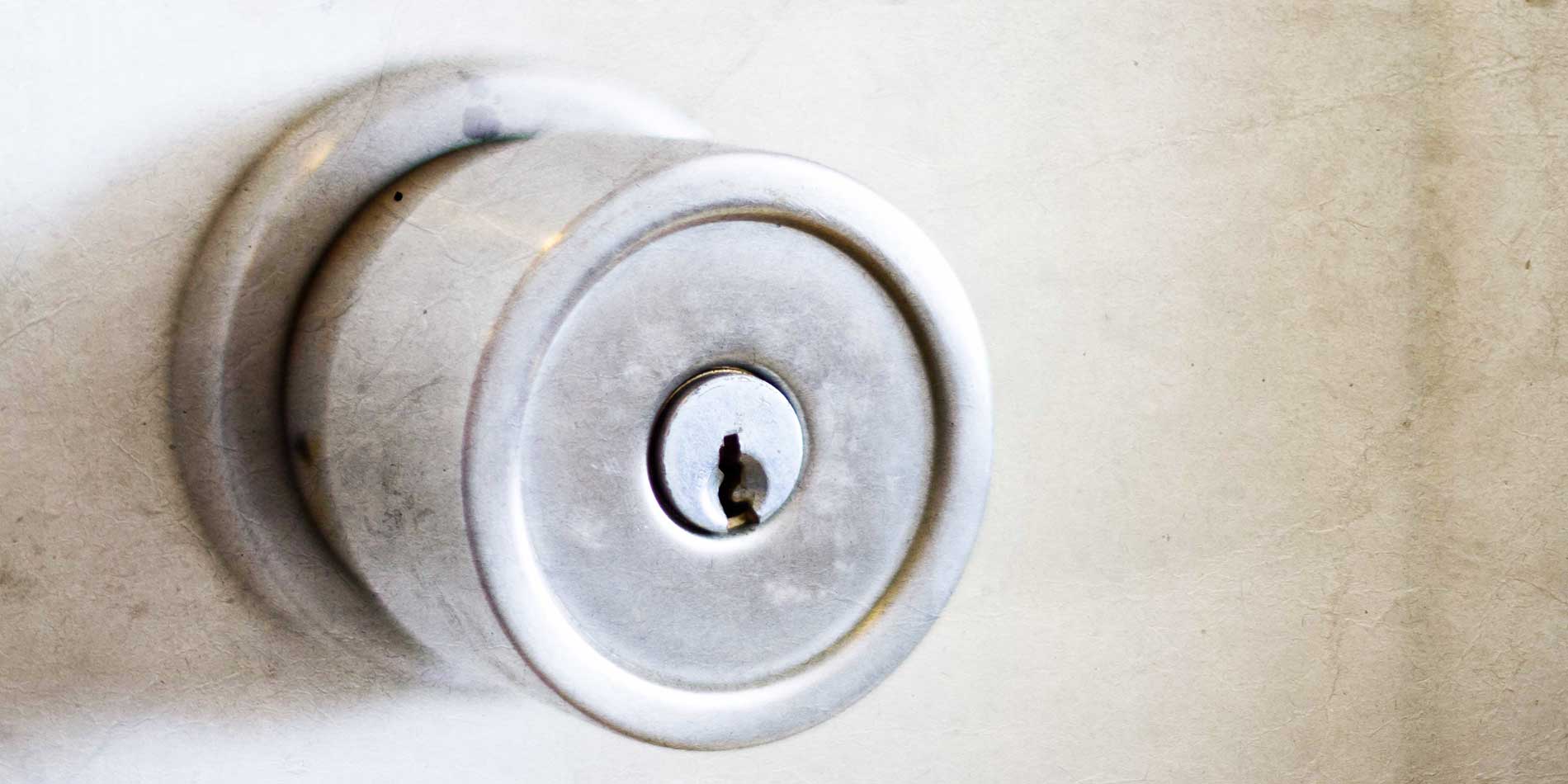 Creative image of door handle with lock