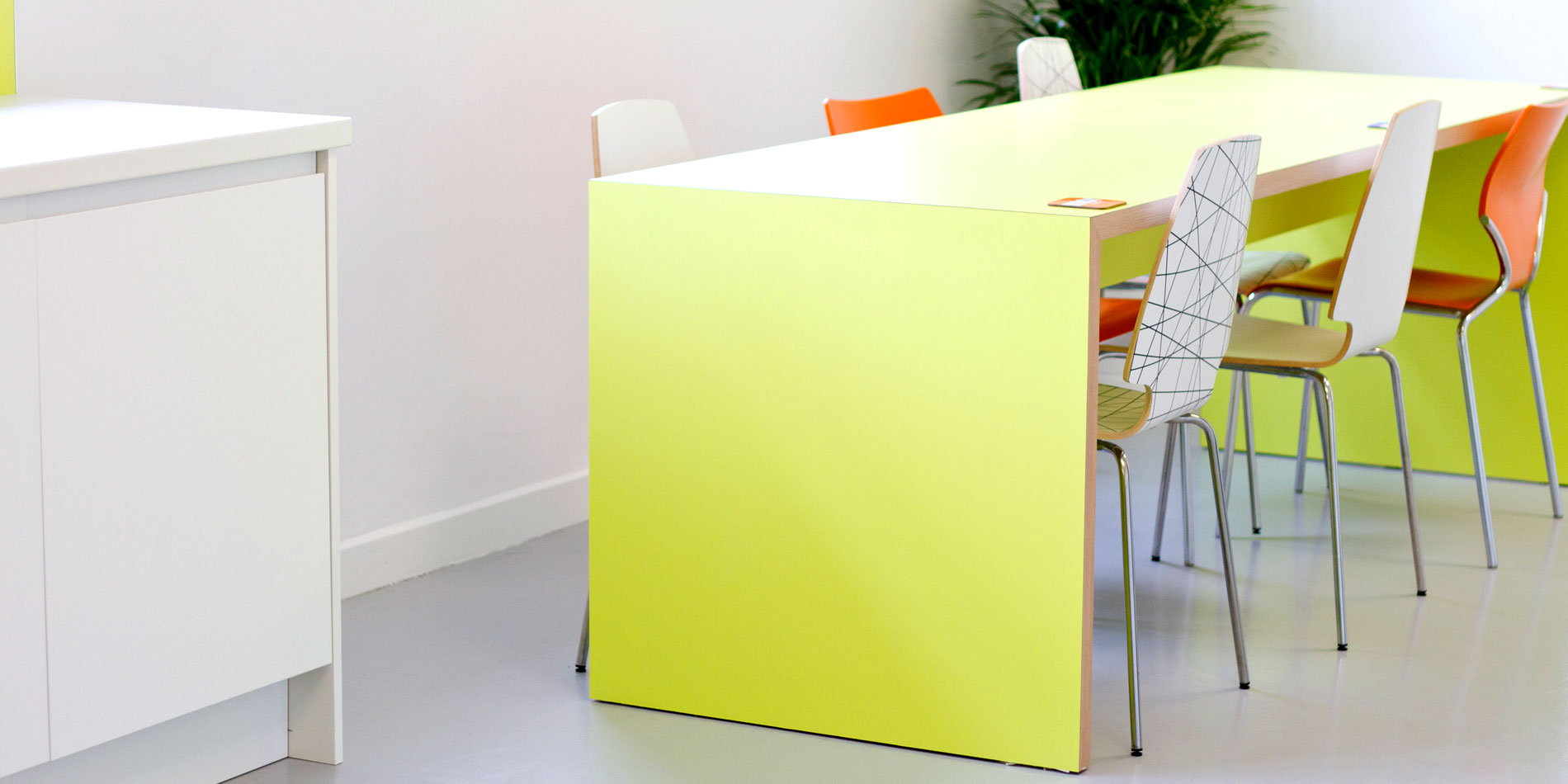 Green Kitchen table with chairs around