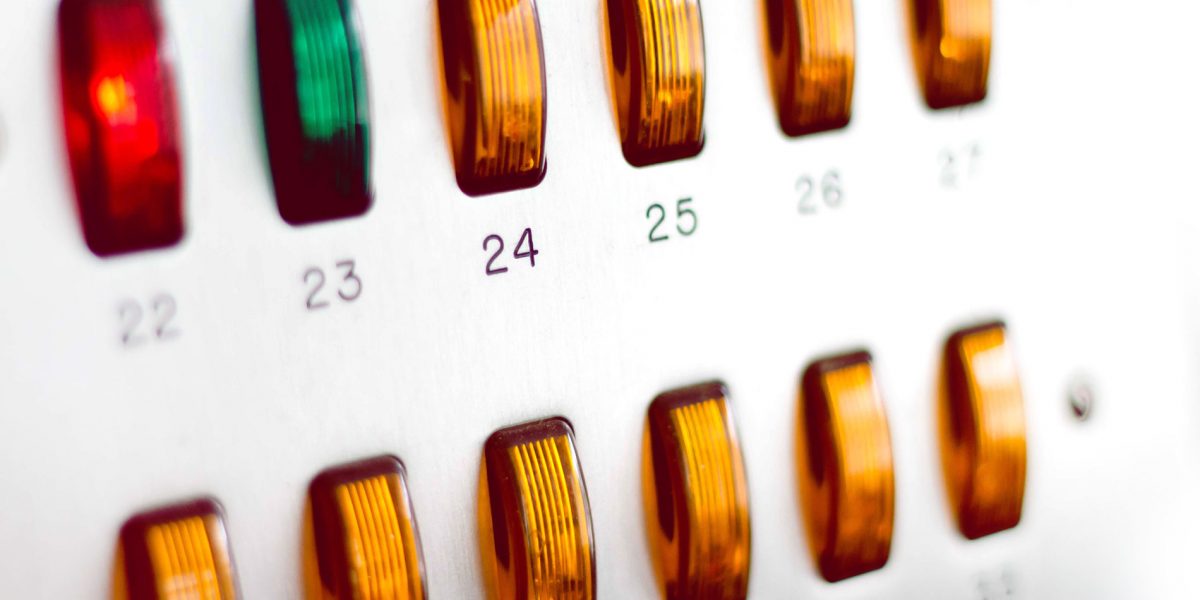 Image of old light switchboard